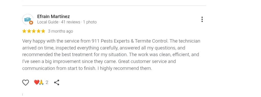 5-star customer Google review from 911 Home Helps.