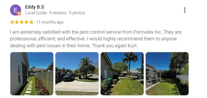 Screenshot of FormuleX customer review from Google